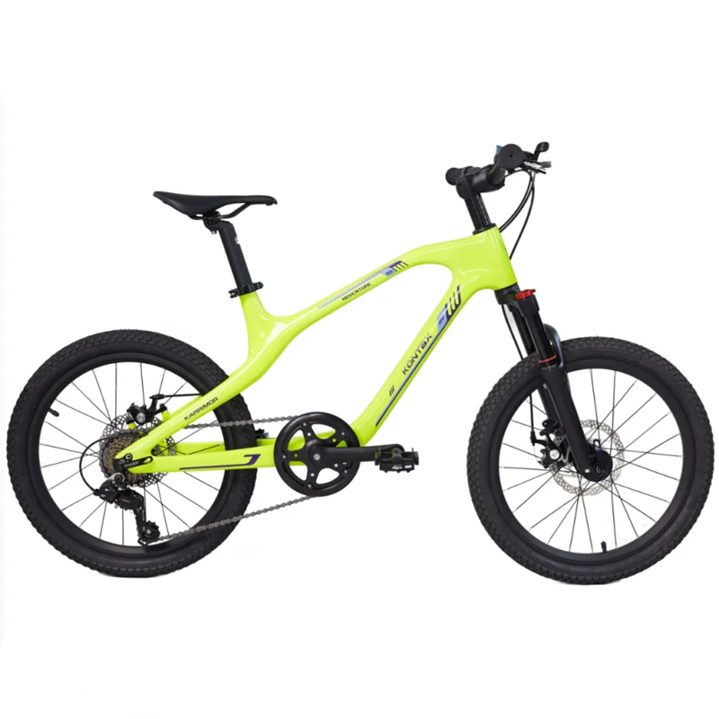Youth universal 20-inch carbon fiber 7-speed front and rear disc brake mountain bike